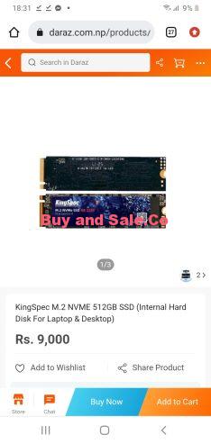 Brandnew Kingspec 512gb M.2 NVMe PCIe ssd